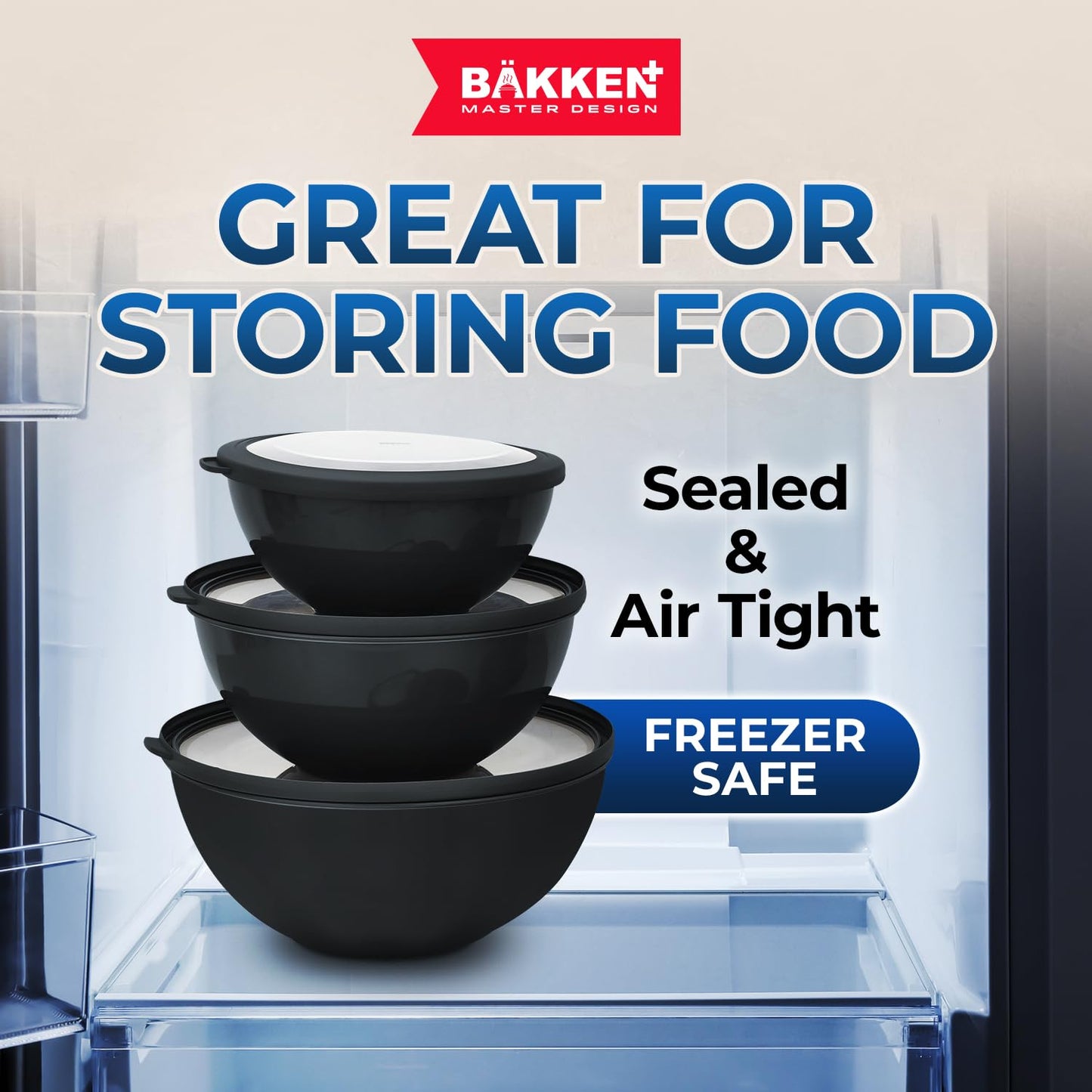 12 Piece Plastic Nesting Bowls with Lids - Mixing Bowls Set includes 6 Prep Bowls and 6 Lids, BPA-Free, Reusable Meal Prep Containers, Microwave, Freezer & Dishwasher Safe, White Cream