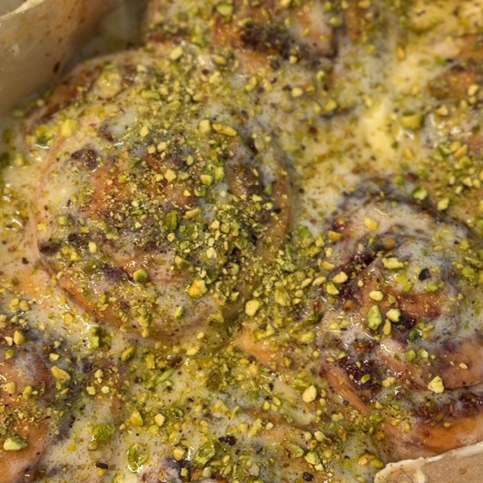 SOURDOUGH RASPBERRY PISTACHIO ROLLS