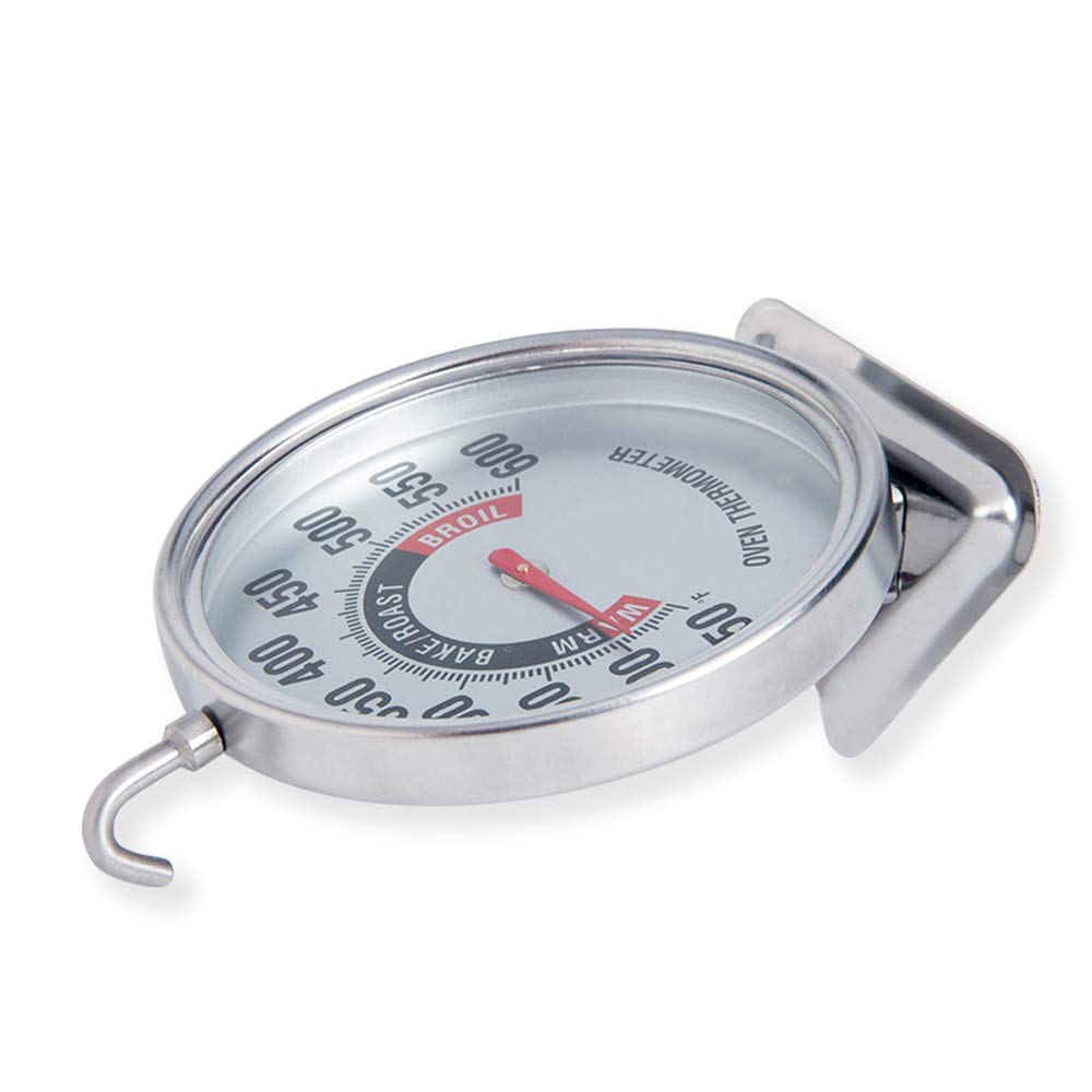 Oven Thermometer 150℉-600℉ Large 3 Inch Dial Stainless Steel Oven Grill Thermometer for Gas & Electric Oven,Stand or Hang,Accurate Temperature Reading for Meat,Grilling,Cake