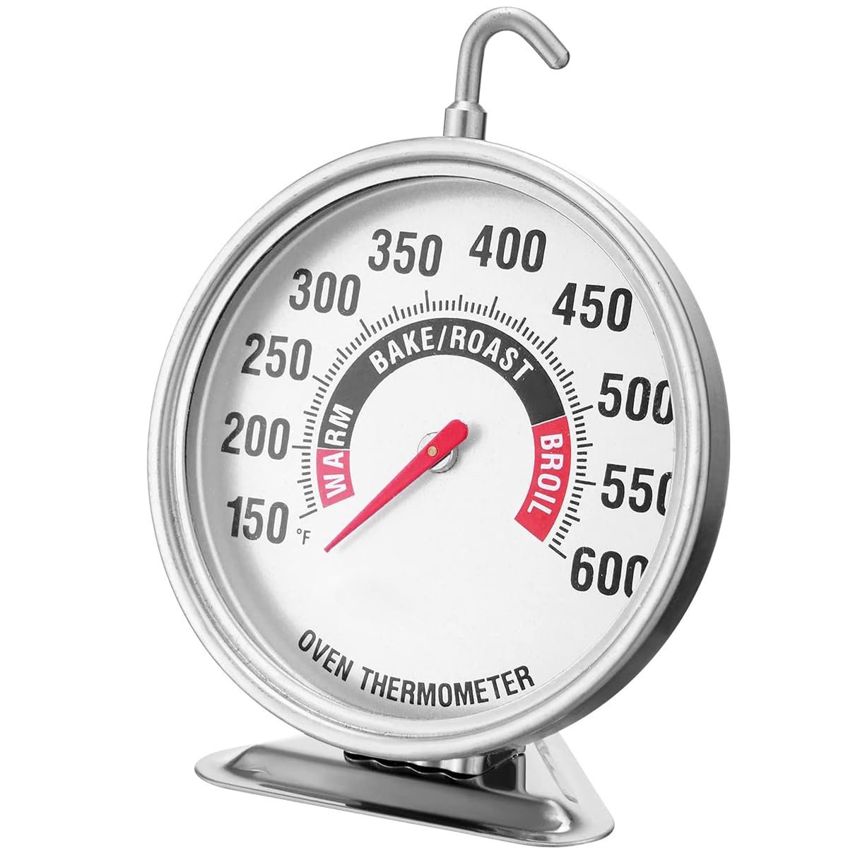 Oven Thermometer 150℉-600℉ Large 3 Inch Dial Stainless Steel Oven Grill Thermometer for Gas & Electric Oven,Stand or Hang,Accurate Temperature Reading for Meat,Grilling,Cake