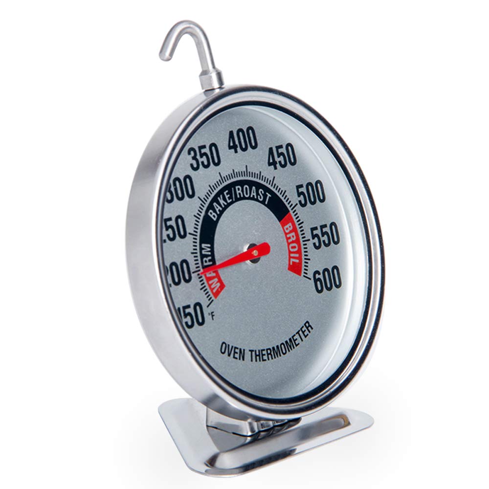 Oven Thermometer 150℉-600℉ Large 3 Inch Dial Stainless Steel Oven Grill Thermometer for Gas & Electric Oven,Stand or Hang,Accurate Temperature Reading for Meat,Grilling,Cake