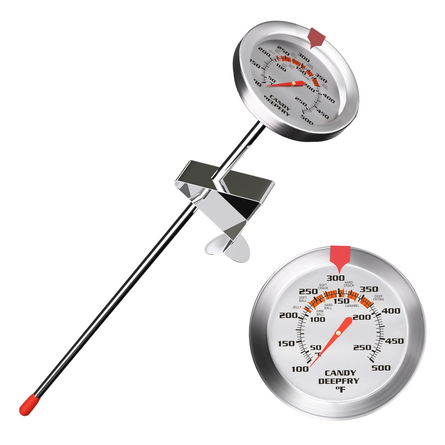 Oven Thermometer 150℉-600℉ Large 3 Inch Dial Stainless Steel Oven Grill Thermometer for Gas & Electric Oven,Stand or Hang,Accurate Temperature Reading for Meat,Grilling,Cake