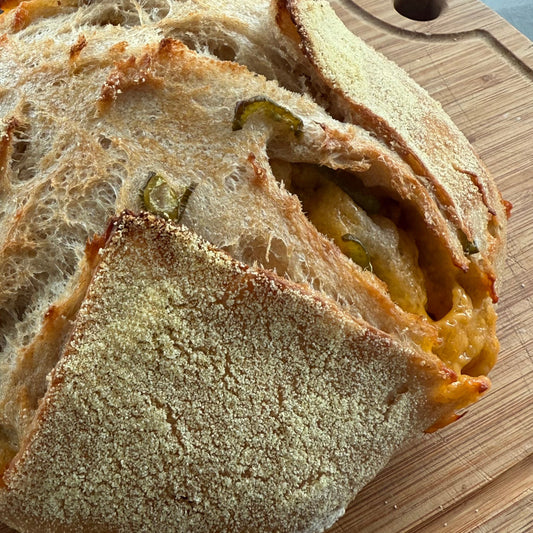 SOURDOUGH CHEDDAR JALAPEÑO TARTINE